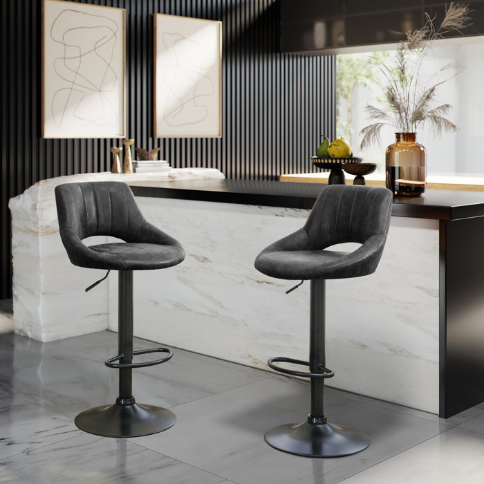 Foundry Select Newville Swivel Adjustable Height Stool & Reviews Wayfair